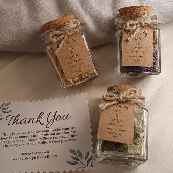 Wedding Tea Favors for Guests, Bulk Gifts, Rustic Wedding Favor ...