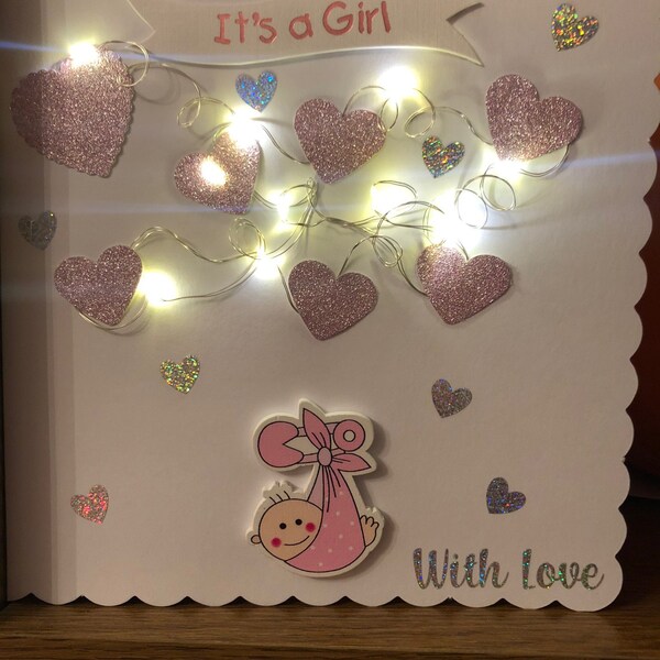 Pretty Led Light up 3d Card With Bright Multicoloured Lights, Light up ...