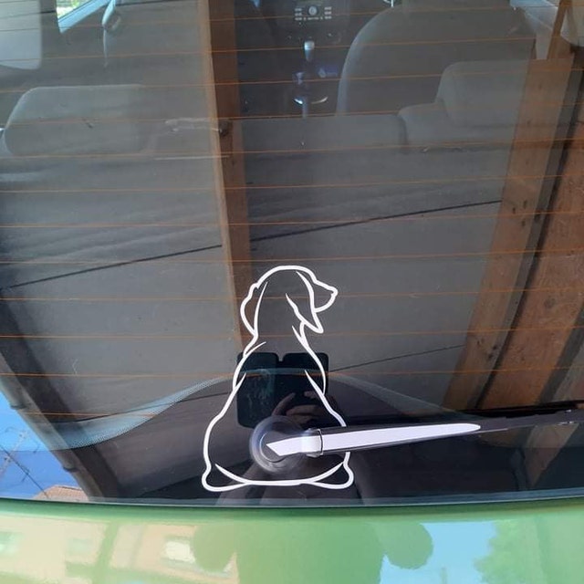 Qxiao Auto Dekoration Hund für Scheibenwischer Schaltgriff