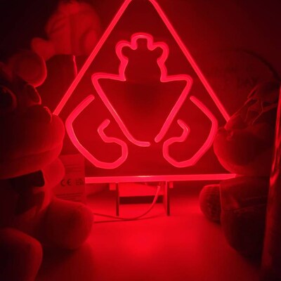 FNAF Security Breach Warning Sign Neon Like LED Light - Etsy