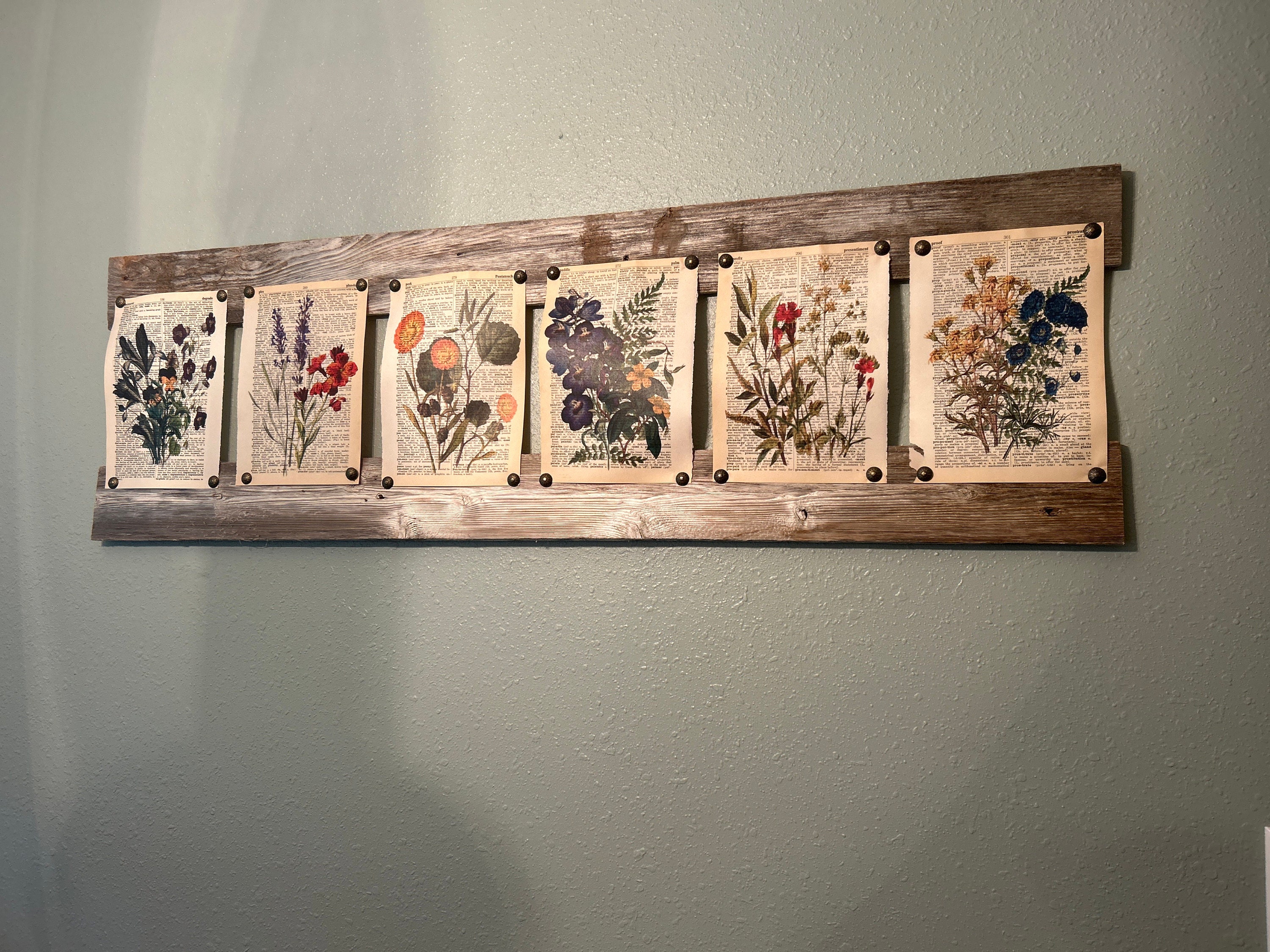 Flower Themed dictionary prints