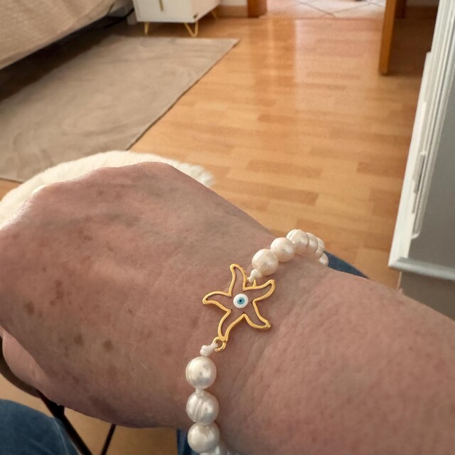 Set di braccialetti con stelle marine e perle, gioielli estivi boho - Italia