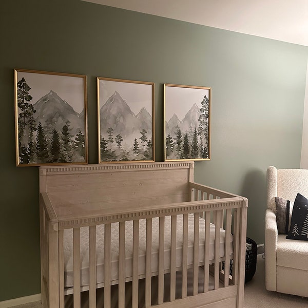 Mountain Nursery Wall Art Set of 3 | Forest Nursery Prints | Adventure ...