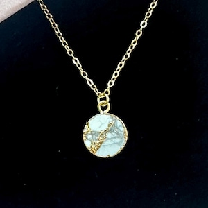 Purple Mojave Turquoise Stud with Kintsugi Inspired Design, Minimalist Lavender Jade Stud Earrings, Purple Gold Circle Stud