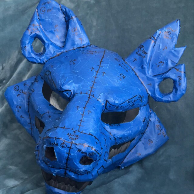 Snarling Canine Hyena Fursuit Head Base Monster Werewolf Demon
