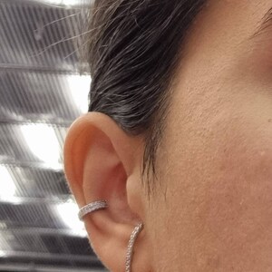 Minimalist 3 Prongs CZ Ear Lobe Cuff Earrings - 4 Stone