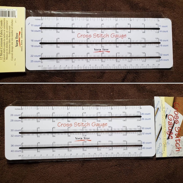 Cross Stitch Gauge | Counted Cross Stitch Ruler, Fabric Count Finder ...