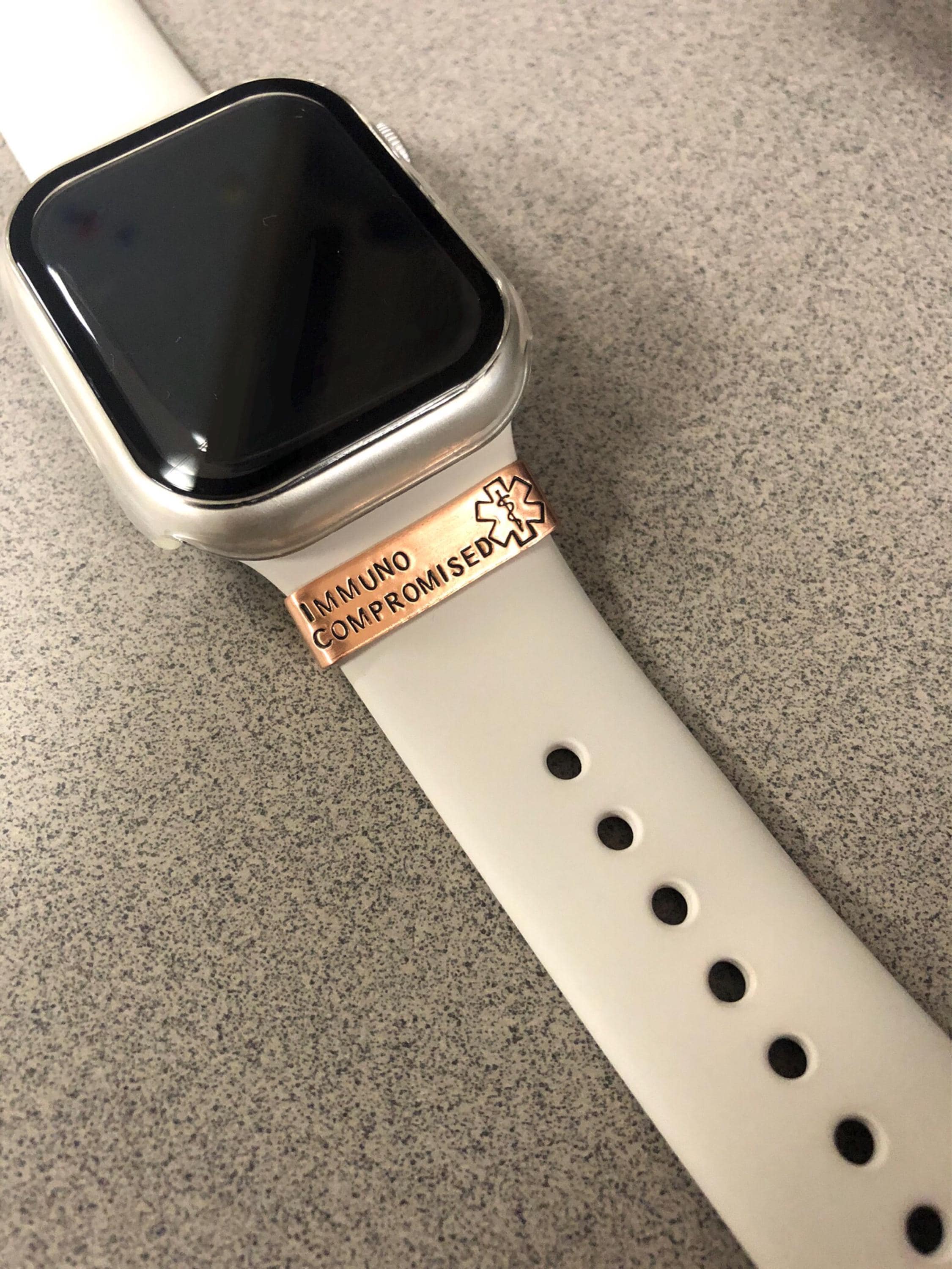 Custom Medical Alert Smart Watch Charm, Personalized Watch Band Charm, Medical ID Watch Band Slide Charm, Allergy Condition Emergency Alert