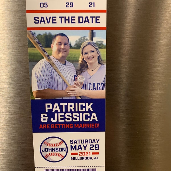 Baseball Fan Favorite Sports Ticket, Custom Invitation, Save the Date ...