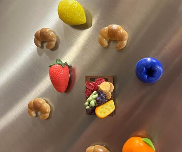 Set of 4 - Olive Magnets | Mediterranean Fridge Decor | Handmade Kitchen Accessories, Fridge Magnets, Unique Gift Ideas, Rustic