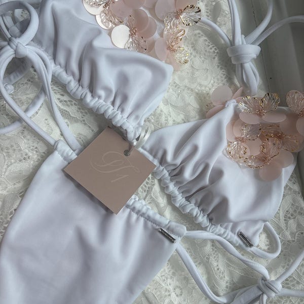 DARIA sequin Brazilian cut jewelled bikini set