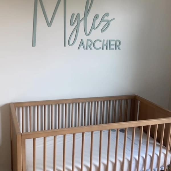 Custom Wood Nursery Name Sign: Personalized MDF Wood Name, Custom ...