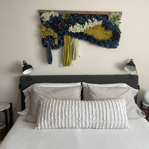 Textured Wall Art TAPESTRY WALL HANGING for Living Room Decor ...