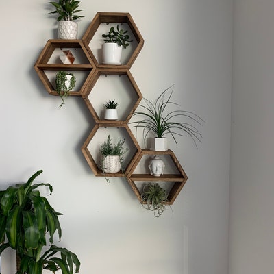 Hexagon Shelves Honeycomb Shelves Hexagon Display Floating - Etsy