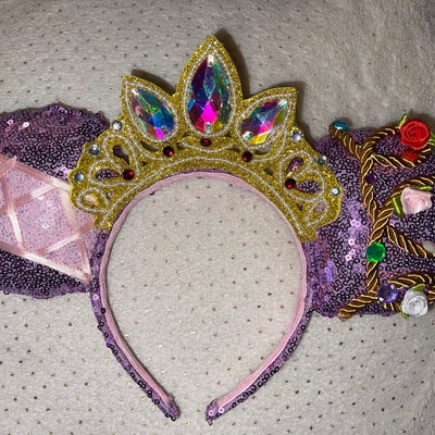 Rapunzel Tiara Crown Inspired Ears Tangled Disney Mickey Ears Headband ...