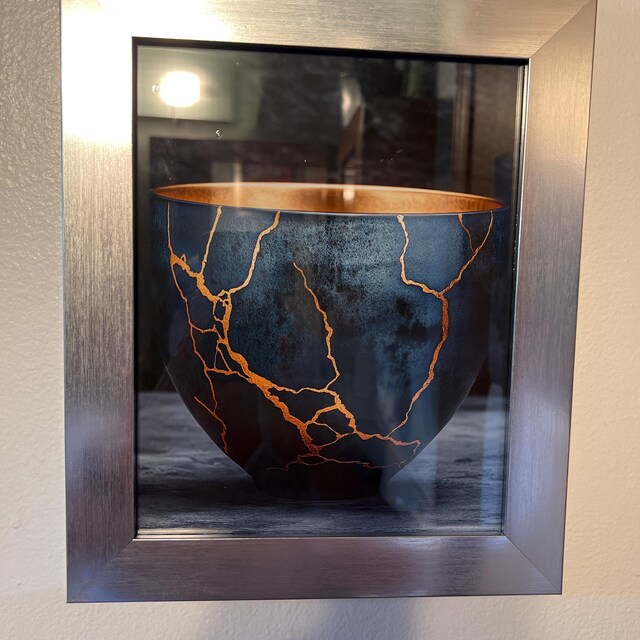 金継ぎアートプリント：金でできた陶器の修復、日本の文化装飾 - Etsy 日本