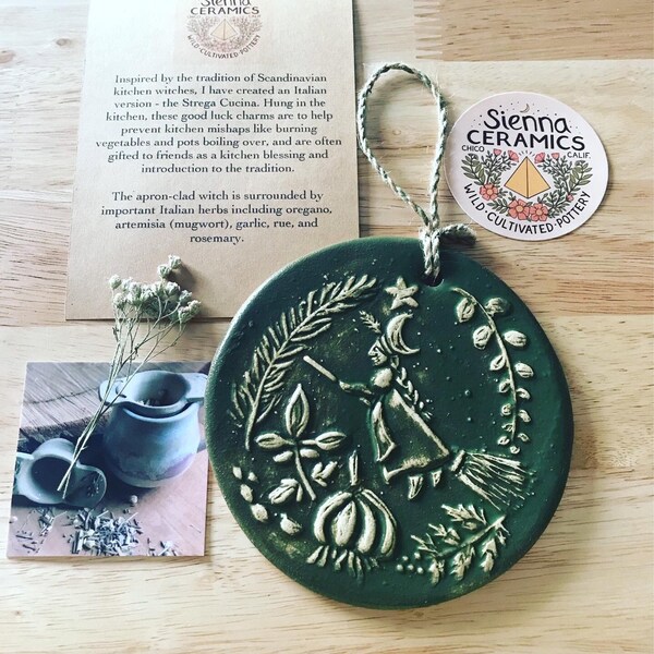 Kitchen Witch Ornament - Ceramic Strega Cucina - 5" - Etsy