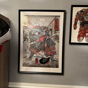 Ukiyo-e Samurai Print: Valiant Warrior by Yoshifuji - Etsy