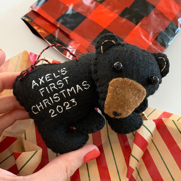 Personalized Baby First Christmas Circle Ornament_605