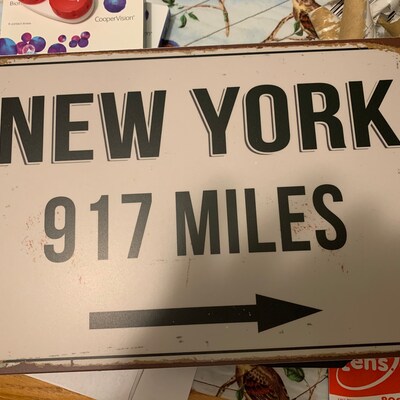 PERSONALIZED NEW YORK City Sign, New York City Distance Sign, City of ...