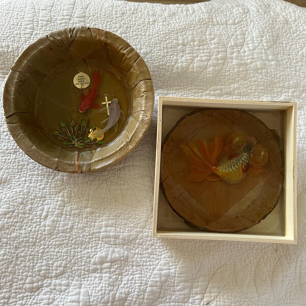 Image showcasing 3D Koi Fish Goldfish Resin Hand Painting Unique Gift for Fish Lovers ...