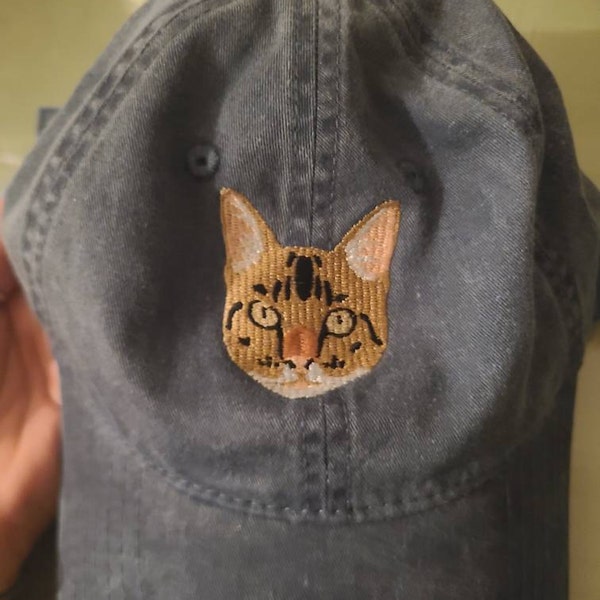 Customised Pet Face Baseball Hats with Pet Silhouette Embroidery main image 0