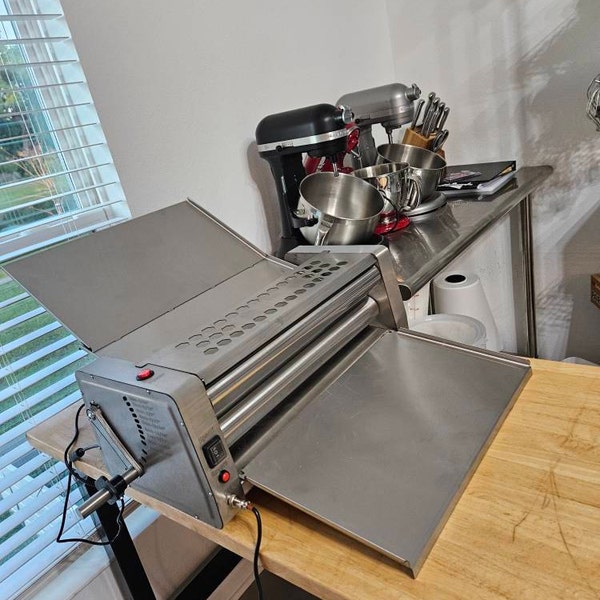 Pizza Dough Roller Sheeter, 16" Automatic Commercial Dough Press
