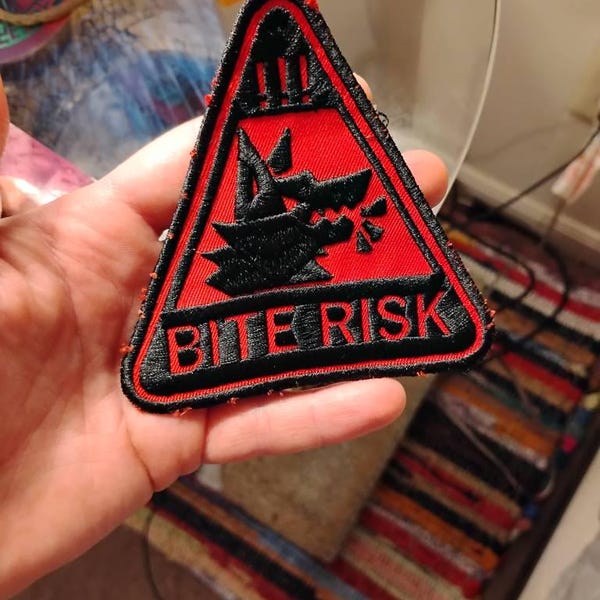 The Original; Bite Risk Patch (sew On) - Etsy