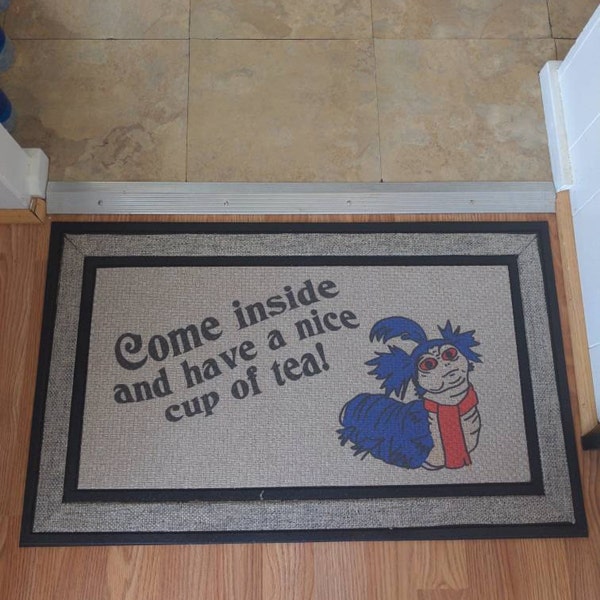 Labyrinth Mat Labyrinth Welcome Mat - Worm Outdoor Doormat - Come Inside and Have A ...
