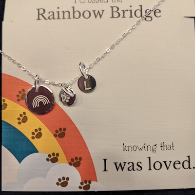 Rainbow Bridge Memorial Pet Necklace – JCDAT