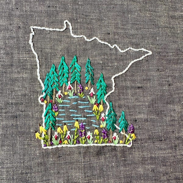 Minnesota State Embroidery Pattern - Instant Digital Download -PDF ...