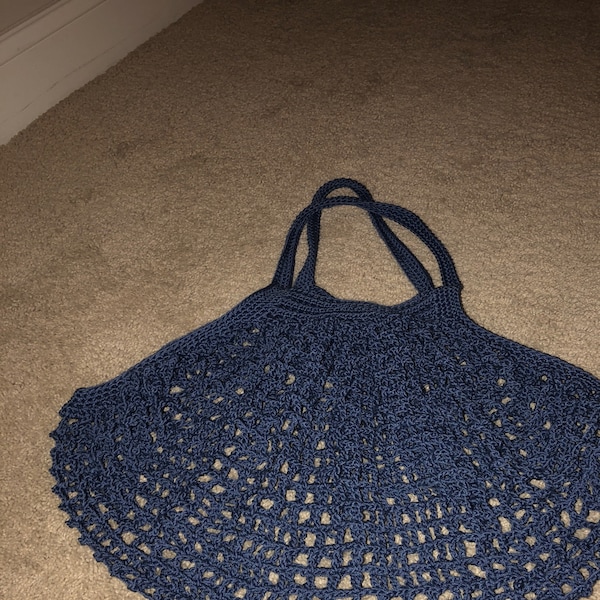 Crochet Pattern // Net Bag Market Tote Grocery Mesh String // French ...