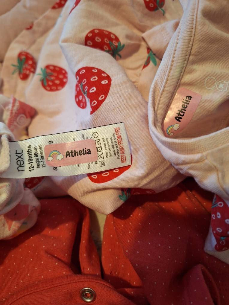 36 Unicorn Stick On Clothing Labels For Kids School Unicorn Clothes No-Iron Children Name Labels