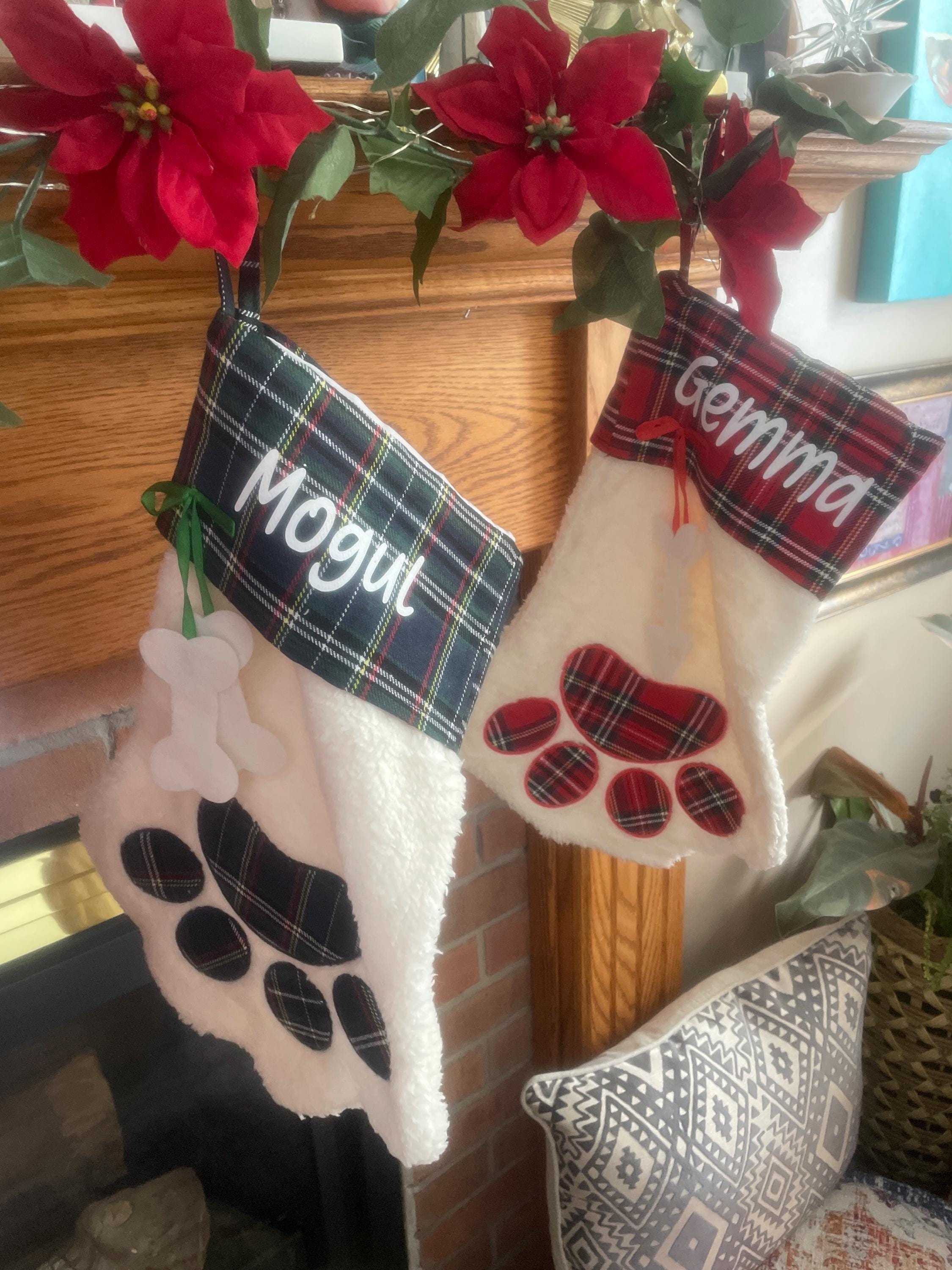 Personalized pet stocking, Blank pet stocking, Christmas stocking, Dog stocking, Cat stocking, Christmas gift, personalized stockings, plaid