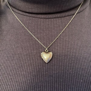 Tiny Silver Heart Locket Necklace - Etsy