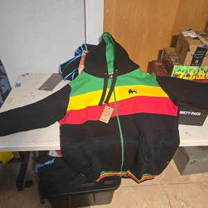 Rasta Reggae Zip Hoodie | Rootswear by Dub Lion - Etsy