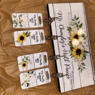 Personalized Classroom Decor Hall Passes Sign Farmhouse - Etsy