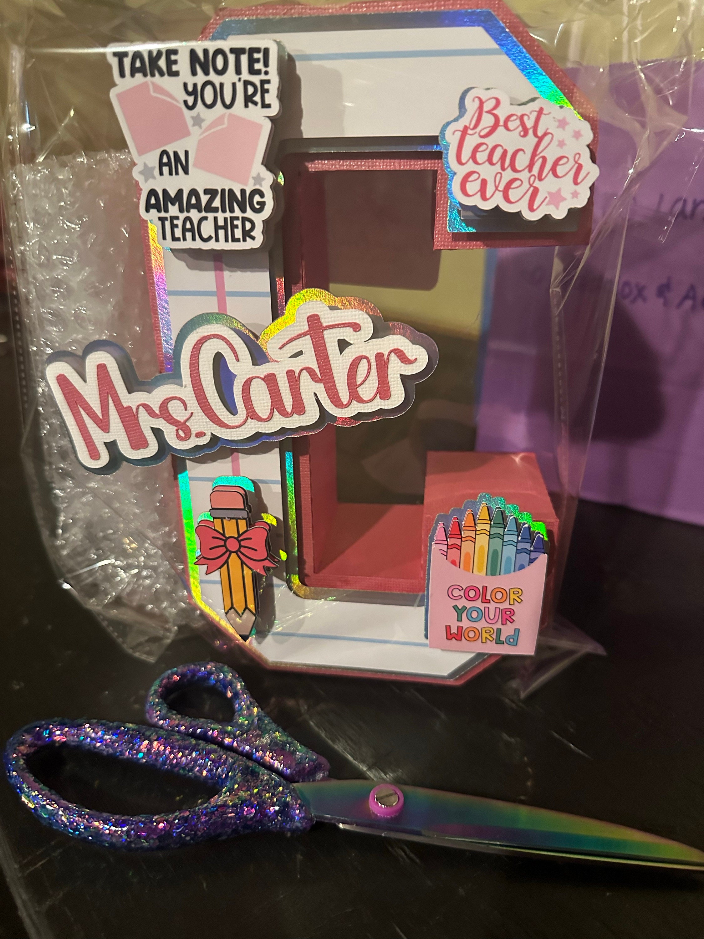 Teacher Appreciation Gift, Teacher Appreciation Week Teacher 3D Letters, Personalized Gift for Teacher Desk Decor