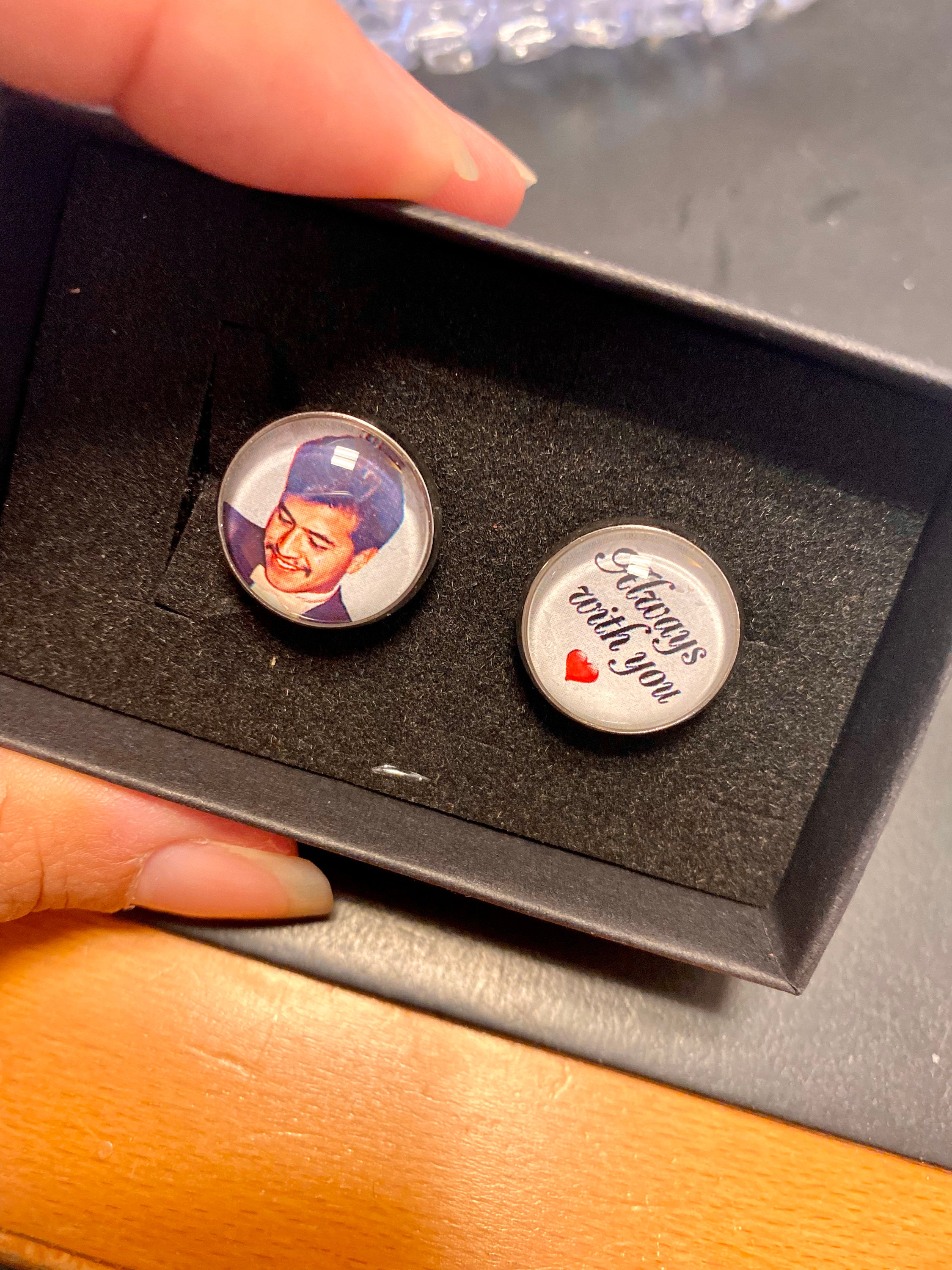 Memorial and In Loving Memory Photo Cufflinks for Funeral and