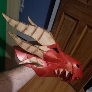 PDF Pattern Leather Dragon Mask | Etsy Canada