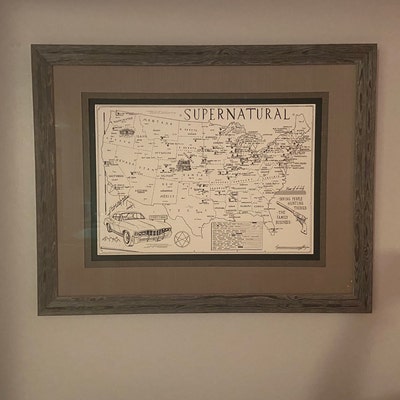 Handgezeichnete SUPERNATURAL Karte - Etsy Österreich