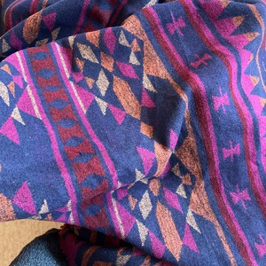 Aztec Wool Fabric by Meter / Southwestern / Printed Wool/ Soft Finish ...