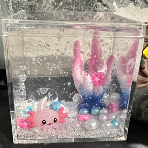Axolotl tank slime fish tank cube slime - Hope Floats Slime Co