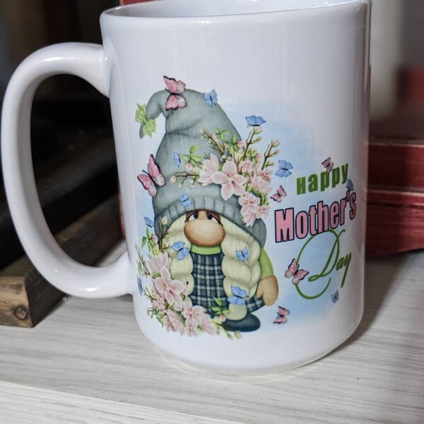 Mothers Day Gnome PNG Clipart Cute Gonk Pink Flowers Image Decal Spring ...