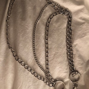 Layered O Ring Wallet Belt Pants Chain, Punk Goth Grunge 90s Alternative Aesthetic