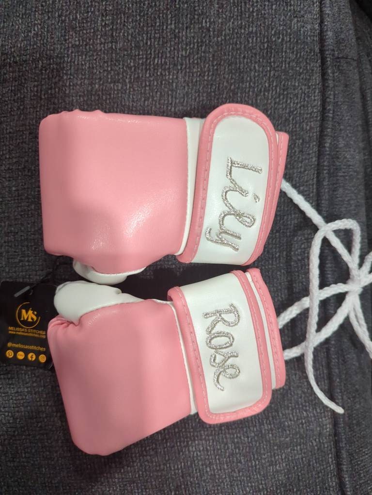 Tiny Warrior's Essential: Personalized Baby Boxing Gloves