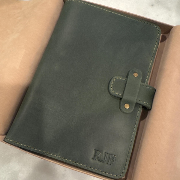 Personalized Leather Journal, Refillable Custom Notebook Cover, Travel ...