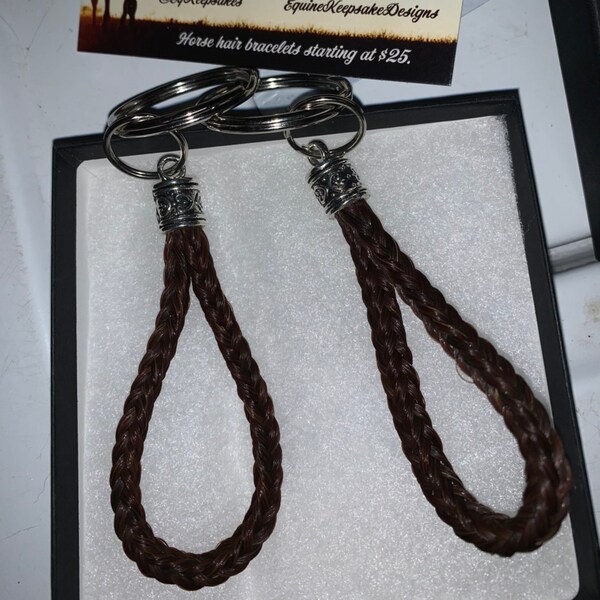 Loop Rope Through Key Ring Looped Horse Hair Key Chain - Kelise, Rope, or Square - Etsy