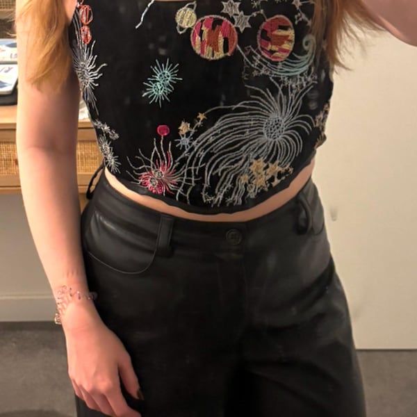 Wench Underbust Corset in Meteor Lounge - The Gilded Galaxy Collection