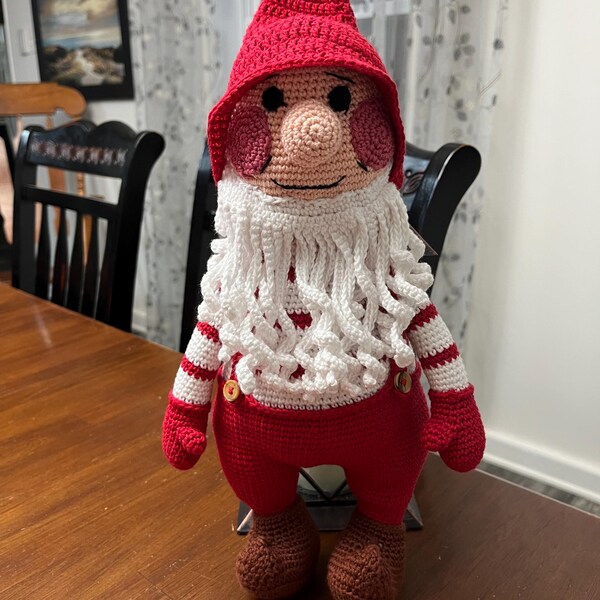 Crochet Pattern Christmas Gnome Amigurumi Christmas Crochet Holiday